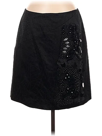 Pre-owned Etcetera Silk Skirt In Black