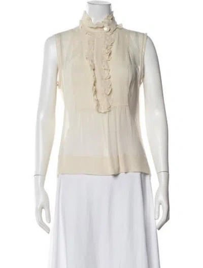 Pre-owned Etcetera Silk Sleeveless Blouse In Neutral