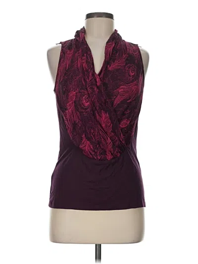 Pre-owned Etcetera Sleeveless Blouse In Burgundy