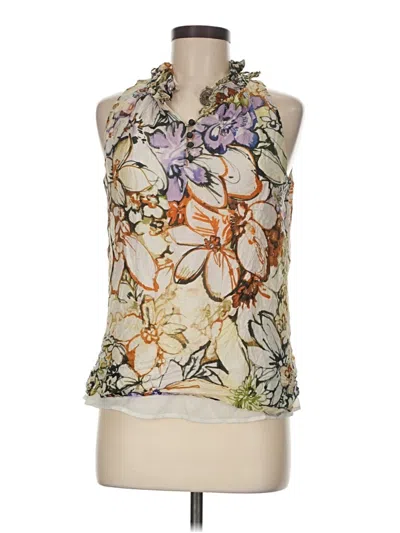 Pre-owned Etcetera Sleeveless Blouse In Ivory