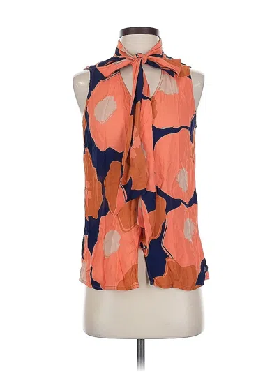Pre-owned Etcetera Sleeveless Blouse In Orange