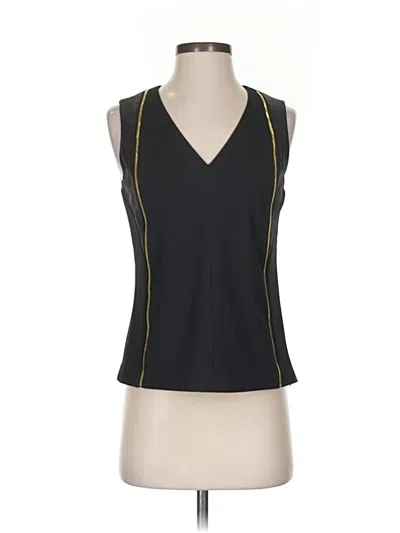 Pre-owned Etcetera Sleeveless Top Black Plunge Neckline Tops
