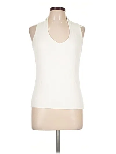 Pre-owned Etcetera Sleeveless Top Ivory Halter Neckline Tops