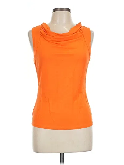 Pre-owned Etcetera Sleeveless Top Orange Cowl Neck Tops
