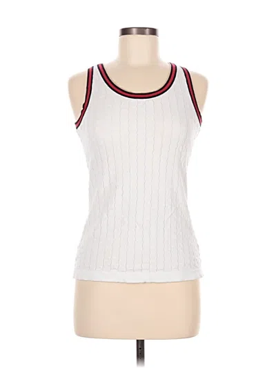 Pre-owned Etcetera Sleeveless Top White Halter Neckline Tops