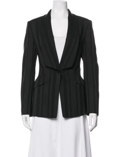 Pre-owned Etcetera Striped Blazer In Black