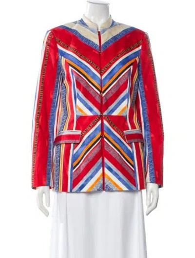 Pre-owned Etcetera Striped Jacket In Red