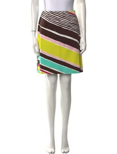 Pre-owned Etcetera Striped Knee-length Skirt In Multi