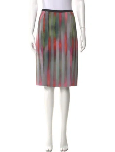 Pre-owned Etcetera Striped Knee-length Skirt In Multi