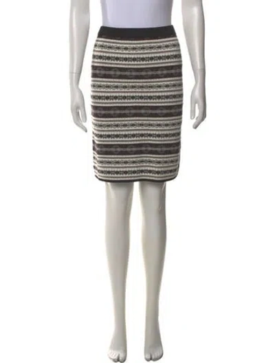 Pre-owned Etcetera Striped Knee-length Skirt In Multi