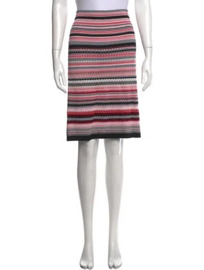 Pre-owned Etcetera Striped Knee-length Skirt In Multicolor