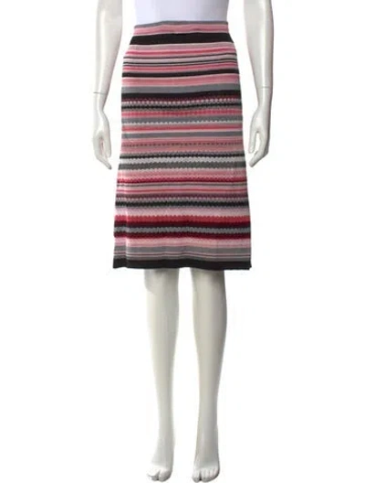 Pre-owned Etcetera Striped Midi Length Skirt In Multicolor