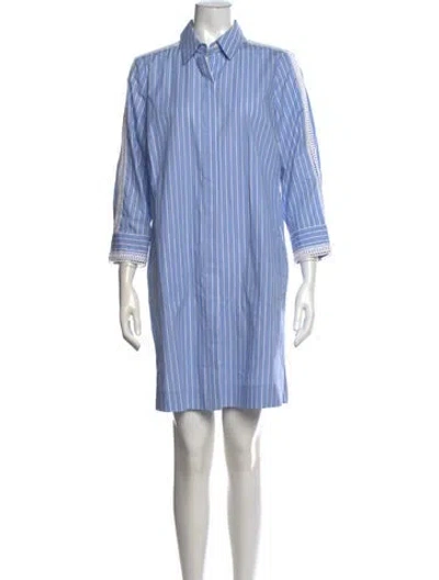 Pre-owned Etcetera Striped Mini Dress In Blue