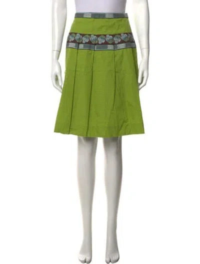 Pre-owned Etcetera Striped Mini Skirt In Green
