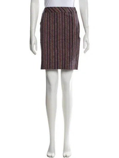 Pre-owned Etcetera Striped Mini Skirt In Multi