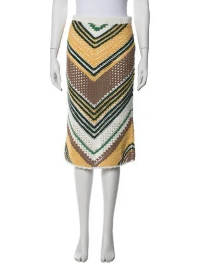 Pre-owned Etcetera Striped Mini Skirt W/ Tags In Multi