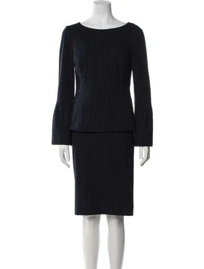 Pre-owned Etcetera Striped Skirt Set In Blue