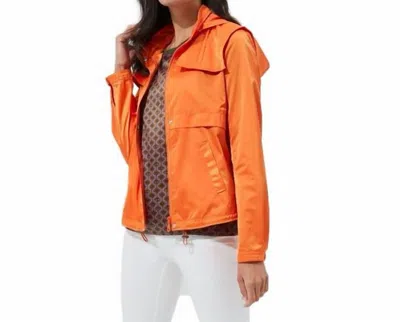 Etcetera Taffeta Anorak Jacket In Golden Poppy In Orange
