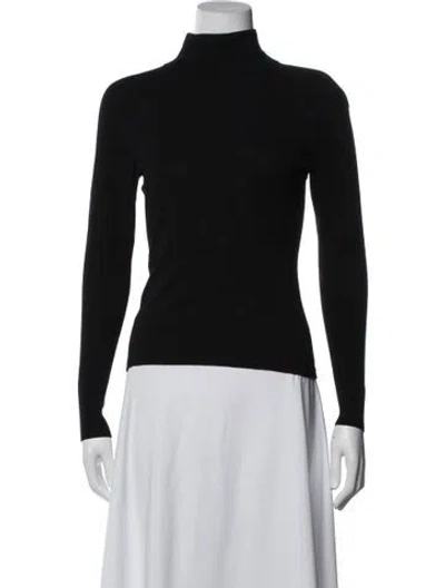 Pre-owned Etcetera Turtleneck Long Sleeve Top In Black