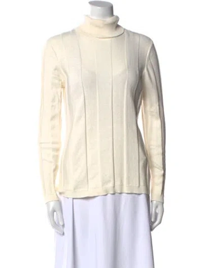 Pre-owned Etcetera Turtleneck Long Sleeve Top In Neutral