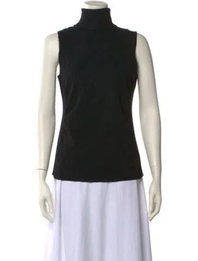 Pre-owned Etcetera Turtleneck Sleeveless Top In Black