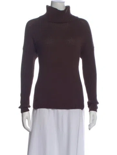 Pre-owned Etcetera Turtleneck Sweater In Brown