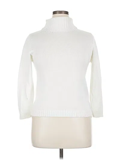 Pre-owned Etcetera Turtleneck Sweater In White