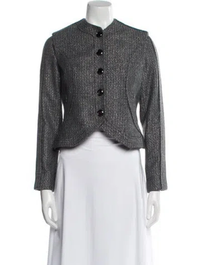 Pre-owned Etcetera Tweed Pattern Evening Jacket W/ Tags In Gray