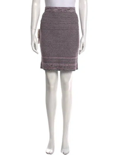 Pre-owned Etcetera Tweed Pattern Knee-length Skirt W/ Tags In Multi