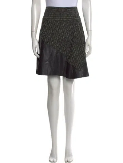 Pre-owned Etcetera Tweed Pattern Mini Skirt In Black