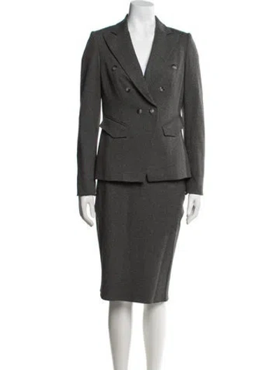Pre-owned Etcetera Tweed Pattern Skirt Suit In Gray