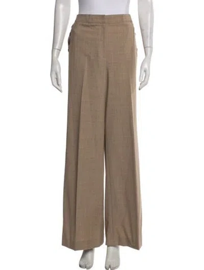 Pre-owned Etcetera Tweed Pattern Wide Leg Pants In Neutral