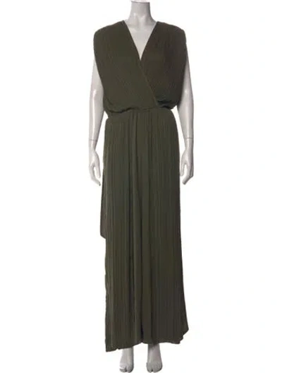 Pre-owned Etcetera V-neck Jumpsuit In Green