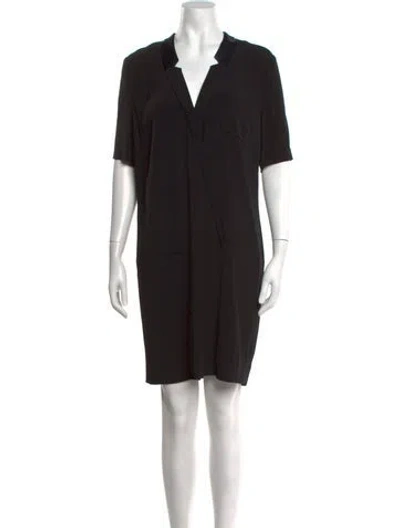 Pre-owned Etcetera V-neck Mini Dress In Black