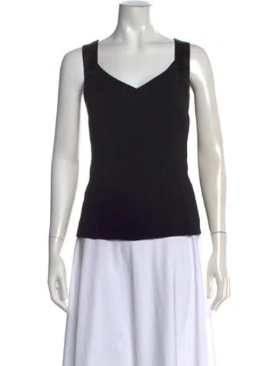Pre-owned Etcetera V-neck Sleeveless Top In Black