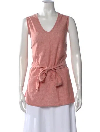 Pre-owned Etcetera V-neck Sleeveless Top W/ Tags In Pink