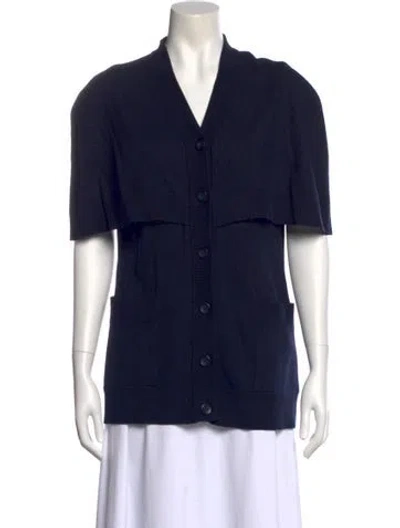 Pre-owned Etcetera V-neck Sweater In Blue