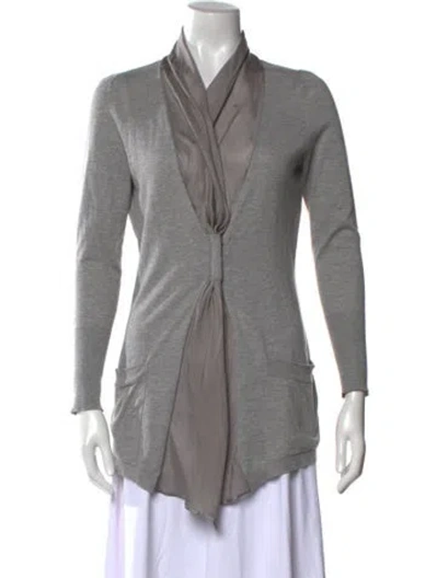 Pre-owned Etcetera V-neck Sweater In Gray