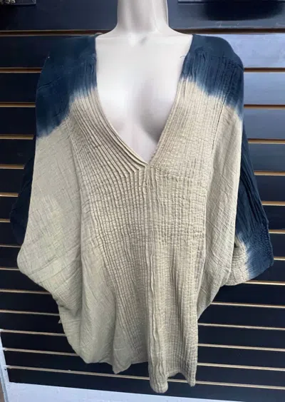 Etcetera Women's Ombre Poncho In Beige Black In Gray