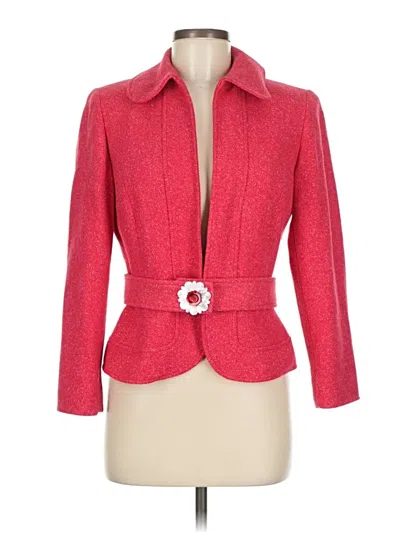 Pre-owned Etcetera Wool Blazer Jacket In Red