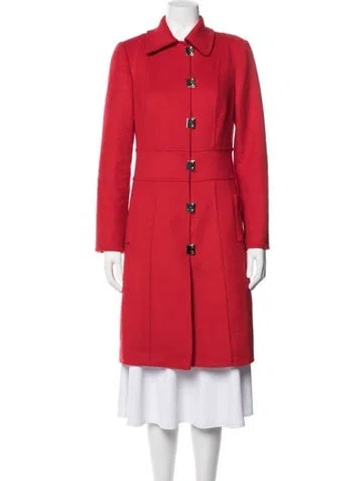 Pre-owned Etcetera Wool Coat In Red
