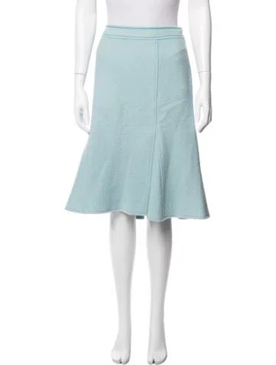 Pre-owned Etcetera Wool Midi Length Skirt In Blue
