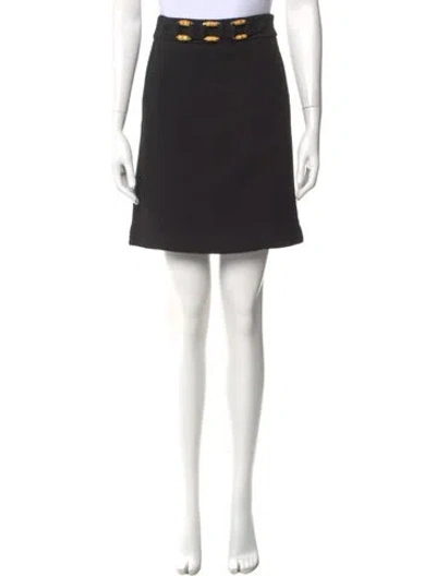 Pre-owned Etcetera Wool Mini Skirt In Black
