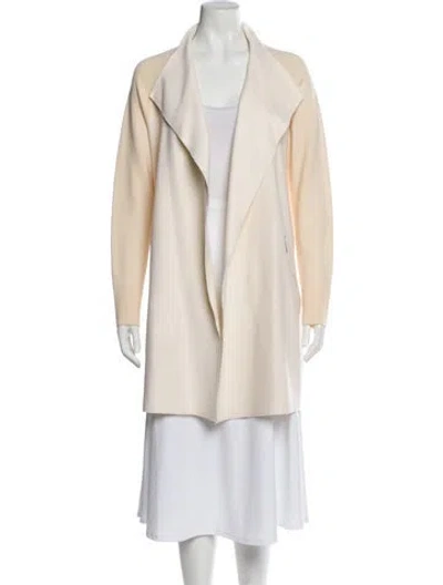 Pre-owned Etcetera Wool Open Front Sweater In Neutral