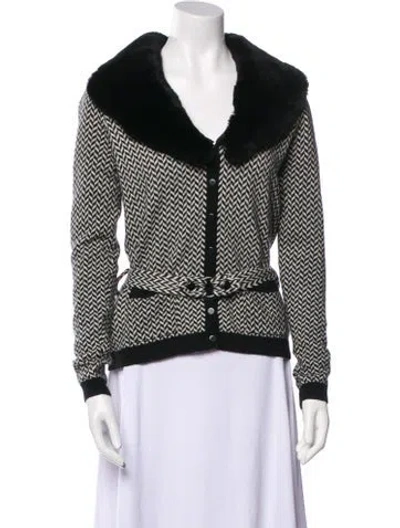 Pre-owned Etcetera Wool Printed Jacket In Black