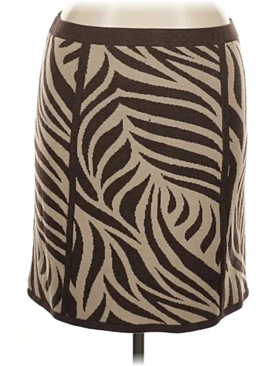 Pre-owned Etcetera Wool Skirt In Brown