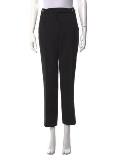 Pre-owned Etcetera Wool Straight Leg Pants In Black