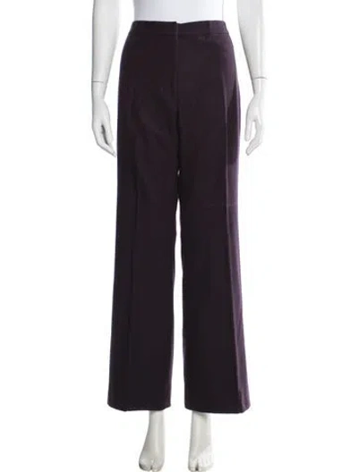 Pre-owned Etcetera Wool Wide Leg Pants In Purple