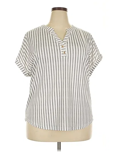 Etcyy Short Sleeve Blouse In Silver