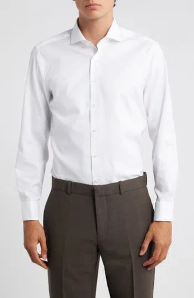 Eterna Cover Slim Fit Non-iron French Cuff Cotton Dress Shirt In White